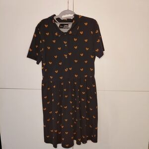 Disney Mickey Mouse Pumpkin Black Midi Dress - Cakeworthy Collab